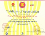  SAPUWA PROUDLY SPONSORED FOR ASEAN COMMUNICATION PROGRAM 2014