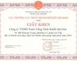 SAPUWA vinh dự đón nhận Giấy khen của Cục trưởng cục thuế TP. HCM