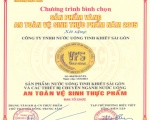  SAPUWA đạt Cúp vàng “Sản phẩm vàng An toàn Vệ sinh thực phẩm năm 2015”