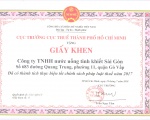 SAPUWA vinh dự đón nhận Giấy khen  của Cục trưởng cục thuế TP. HCM