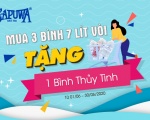 TẶNG 01 BÌNH THỦY TINH KHI MUA 03 BÌNH 7 LÍT VÒI