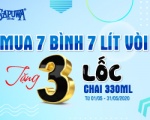 TẶNG 03 LỐC 330ML KHI MUA 07 BÌNH 7 LÍT VÒI