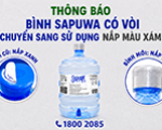 THÔNG BÁO THAY ĐỔI MÀU NẮP BÌNH SAPUWA 18,9 LÍT CÓ VÒI