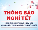 THÔNG BÁO NGHỈ TẾT DƯƠNG LỊCH