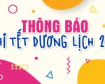 THÔNG BÁO NGHỈ TẾT DƯƠNG LỊCH 2020