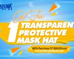 GET FREE 1 TRANSPARENT PROTECTIVE MASK HAT WITH PURCHASE OF 399,000VND