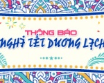 THÔNG BÁO NGHỈ TẾT DƯƠNG LỊCH 2021