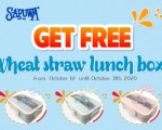 GET FREE 1 WHEAT STRAW LUNCH BOX  WHEN BUY 2 CARTONS OF 48 BOTTLES 330ML