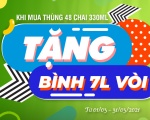 TẶNG 01 BÌNH 7L VÒI KHI MUA 01 THÙNG 48 CHAI 330ML