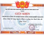 The branch of Saigon Pure Drinking Water Company was commended