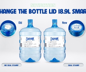 Notice: change of design of 18.9 liter smart bottle cap SAPUWA