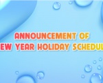 ANNOUNCEMENT OF NEW YEAR 2024 HOLIDAY SCHEDULE