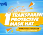 GET FREE 1 TRANSPARENT PROTECTIVE MASK HAT WITH PURCHASE OF 399,000VND