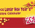 Note Lunar New Year's Holidays Calendar 2019